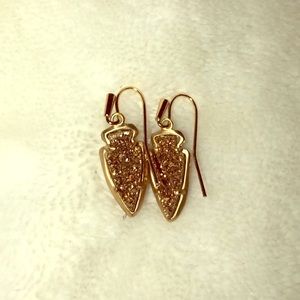 Kendra Scott Kate earrings in rose gold drusy
